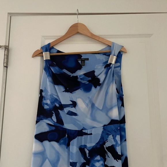 Chico’s Abstract Print Watercolor Jersey Maxi Dress Size 2 - Picture 6 of 6